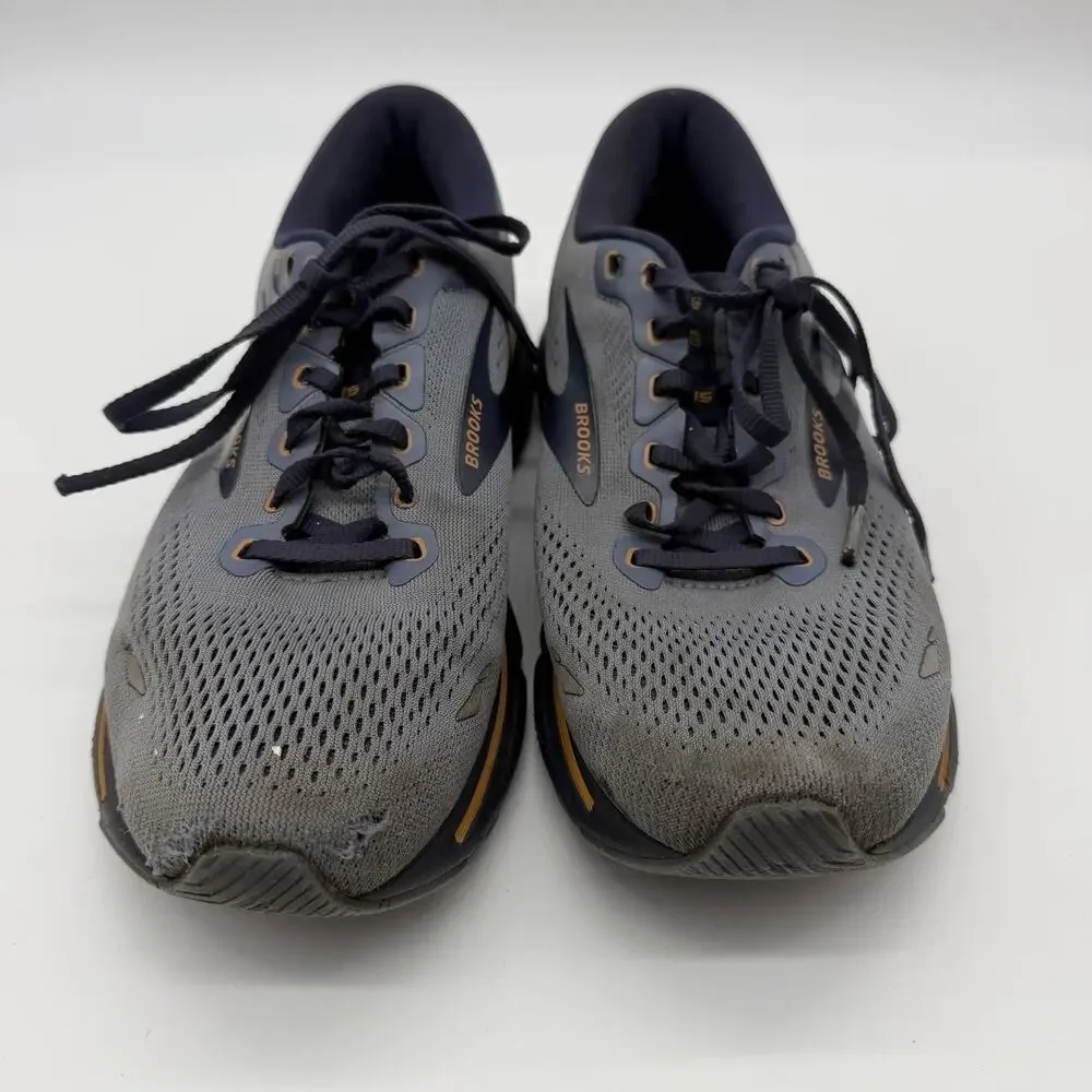 Brooks Ghost 15 Blue Orange Athletic Sneaker Running Shoe Men SIZE 9.5 2E Wide